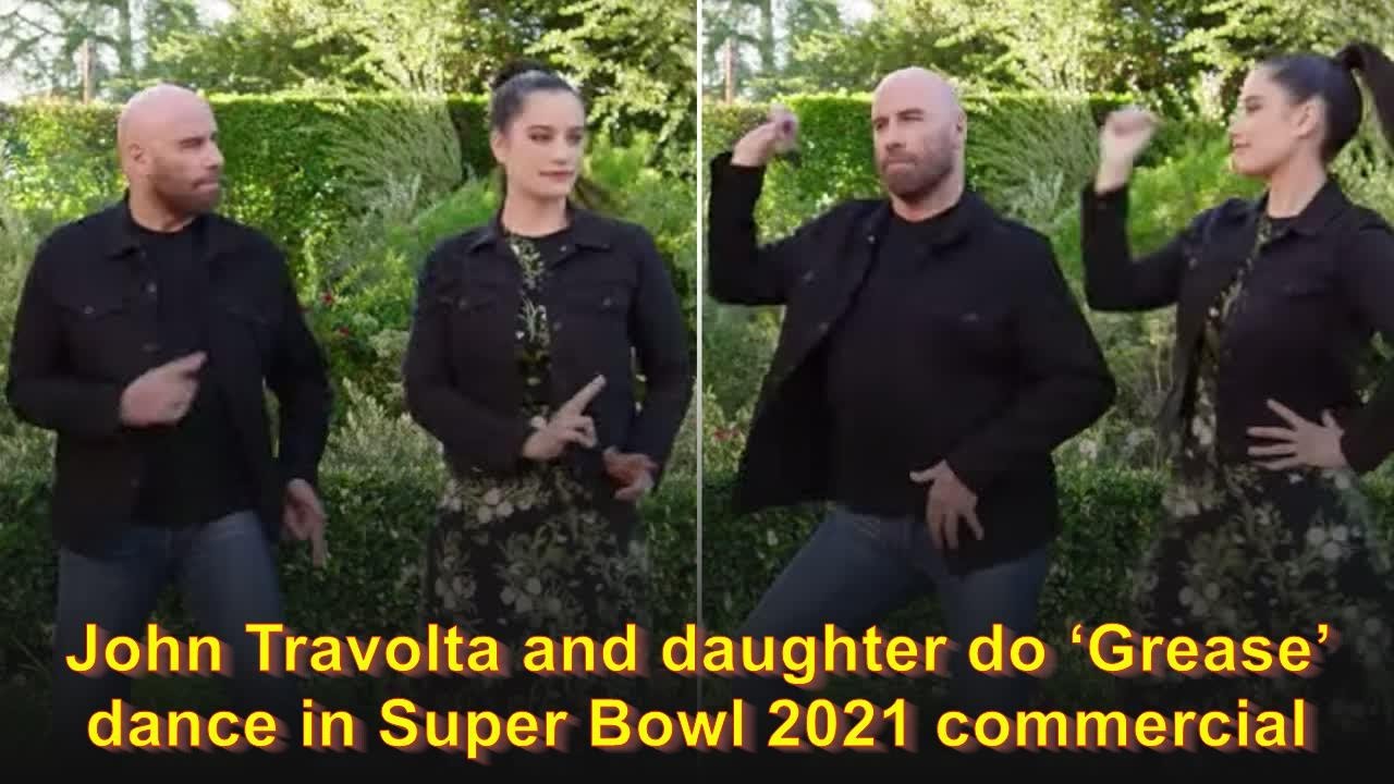 John Travolta, Daughter Ella, recreate 'Grease,' Dance in Star Studded Super Bowl Ad