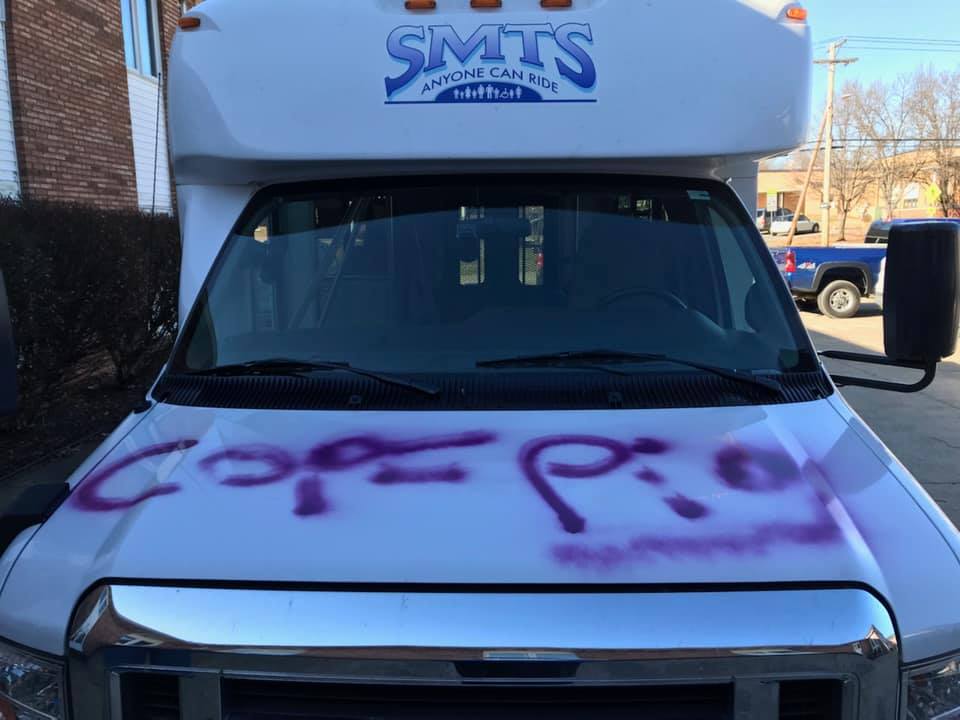 SMTS Busses Vandalized in Farmington